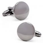 Gunmetal Round Cufflinks.jpg